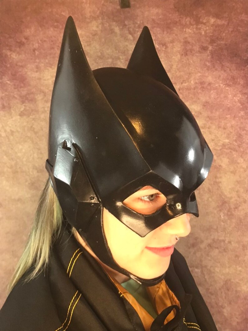 Arkham Knight Batgirl Inspired Cowl Mask Cosplay 22 Size Etsy