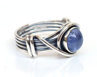 Tanzanite Statement Ring: Handmade 925 Sterling Silver, December Birthstone