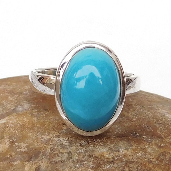 Sleeping Beauty Turquoise Ring, Arizona Turquoise Ring, 925 Sterling Silver Arizona Turquoise Ring, Natural Sleeping Beauty Turquoise-U340