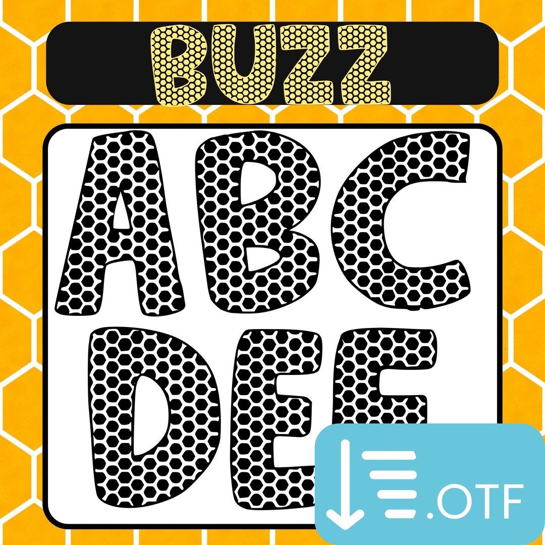 Bee Hive Font | Honeycomb Font for Procreate and More - Etsy