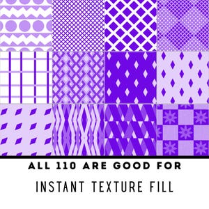 Seamless Pattern Brushes for Procreate, Texture Fill for Lettering, Stripe Polka Dot Floral Bundle image 4