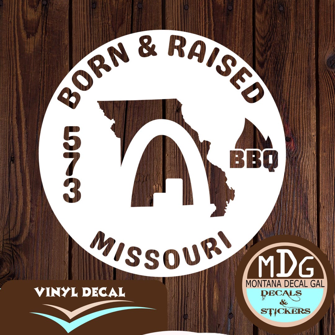 Custom Missouri Pride Decal: Area Code, St Louis Arch Vinyl Sticker - Etsy