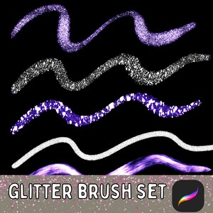 Glitter Brushes for Procreate Digital Drawing App | Shimmer Brushes | Chunky Glitter image 5