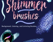 Glitter Brushes for Procreate Digital Drawing App | Shimmer Brushes | Chunky Glitter