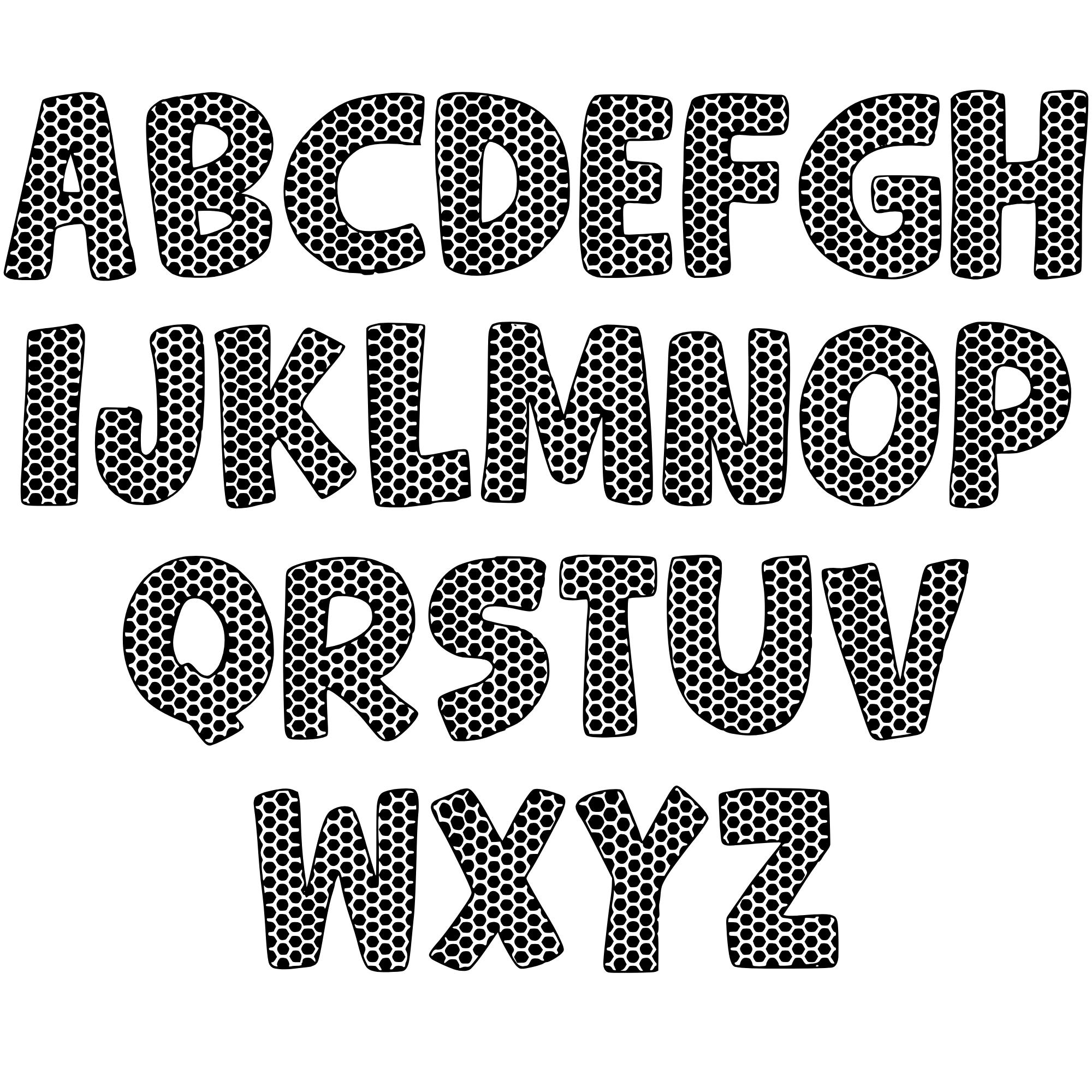 Bee Hive Font | Honeycomb Font for Procreate and More - Etsy