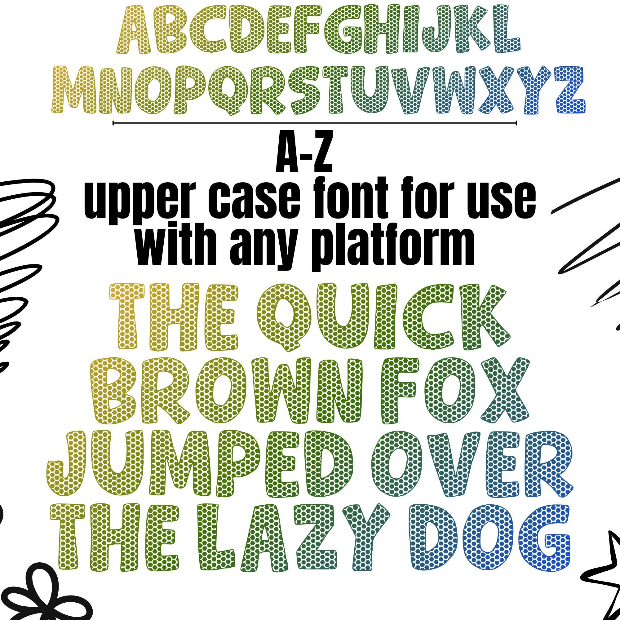 Bee Hive Font | Honeycomb Font for Procreate and More - Etsy