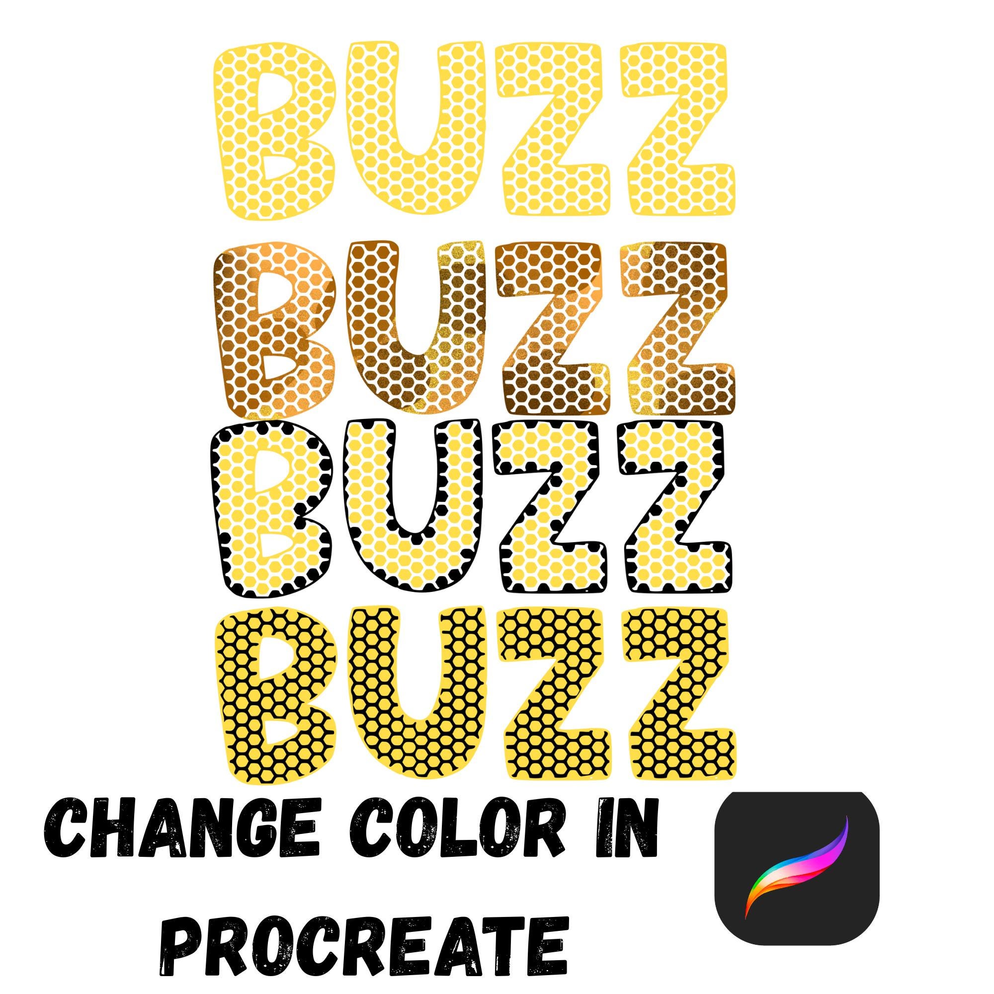 Bee Hive Font | Honeycomb Font for Procreate and More - Etsy