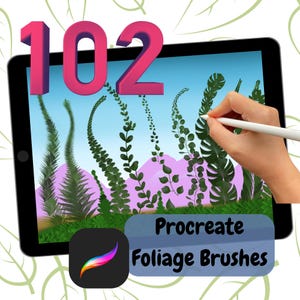 Procreate Foliage Leaf Stamp Tree Brushes Bundle for Digital Ipad Art