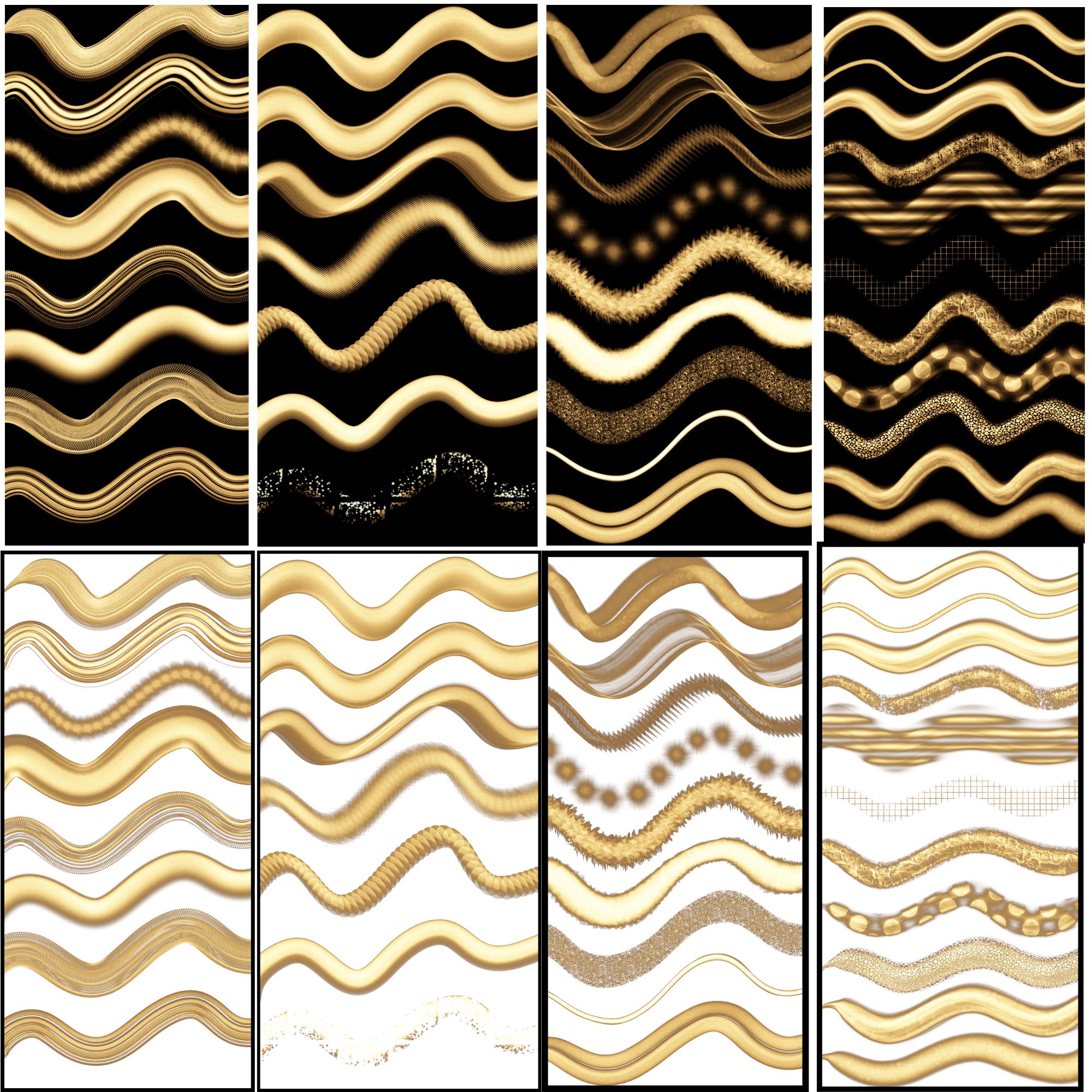 Metallic Procreate Brushes | Shiny, Reflective, Foil & Chrome Texture ...