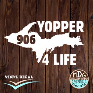 Michigan Yooper Custom Decal Sticker Area Code, Mitten State Vinyl Sticker for Michigan Pride, Car or Laptop