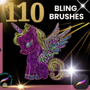 Diamond Art Procreate Custom Brushes | Procreate Bling Brushes | Glitter Art