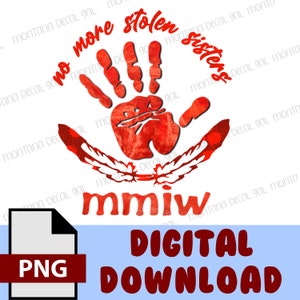 Digital MMIW Sublimation PNG Download - Indigenous Women Awareness Art - Instant Printable