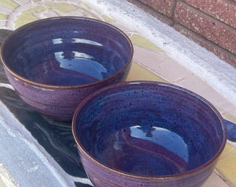 Purple bowls set of 2. 30ounces each