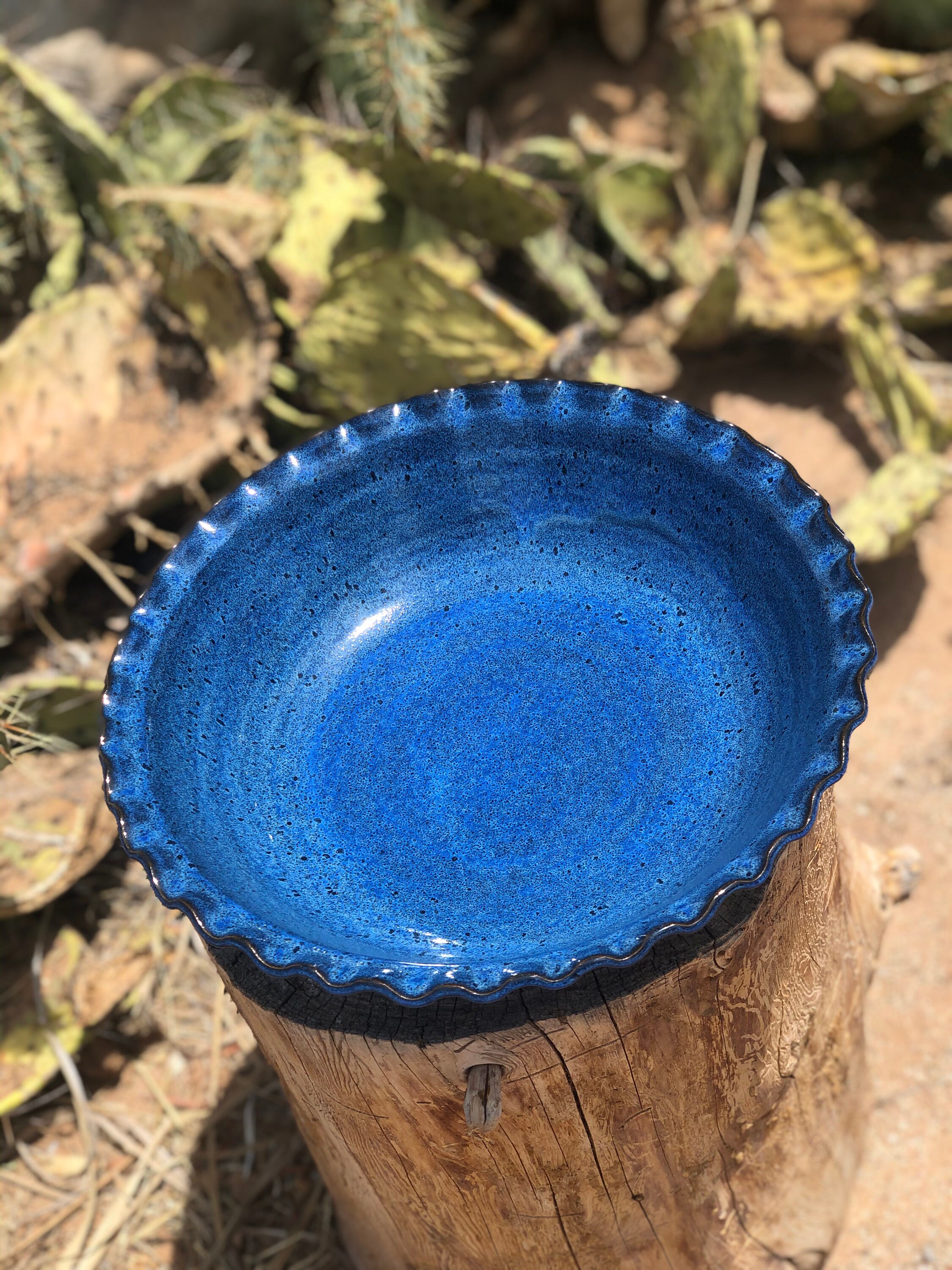 Banquet blue serving bowl 12.75 X 3.5 Etsy