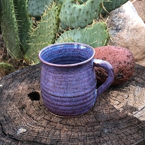 16-20oz. Purple mug cup with handle image 7