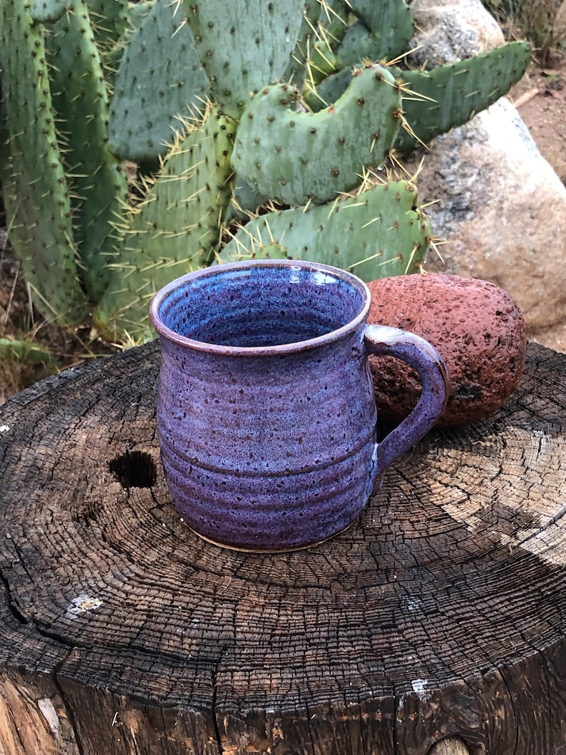 16-20oz. Purple mug cup with handle image 7
