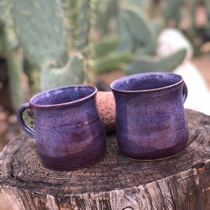 16-20oz. Purple mug cup with handle image 5