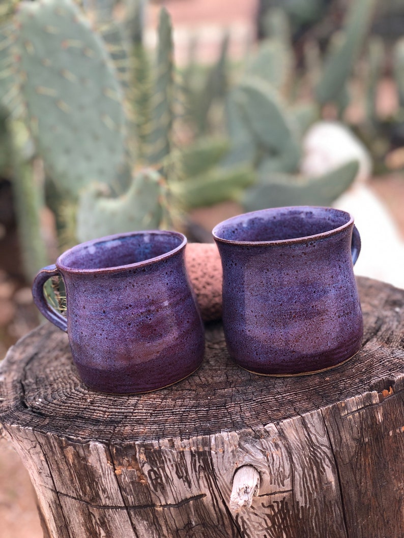 16-20oz. Purple mug cup with handle image 5