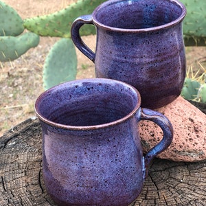 16-20oz. Purple mug cup with handle image 4