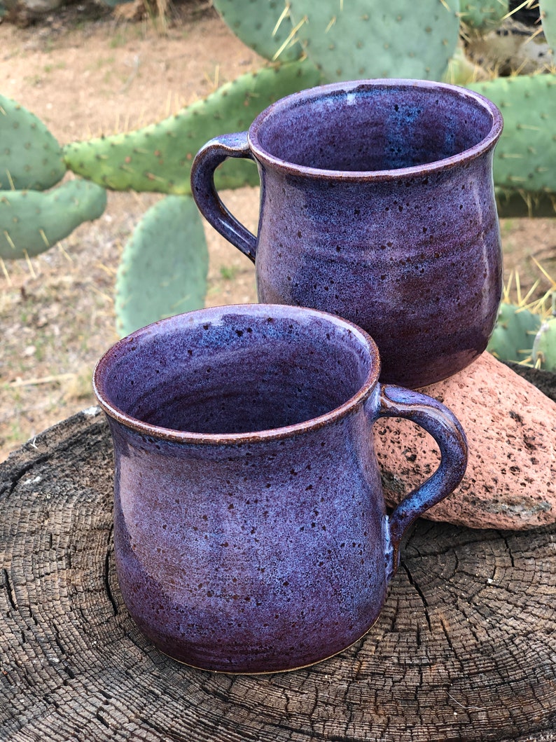 16-20oz. Purple mug cup with handle image 4