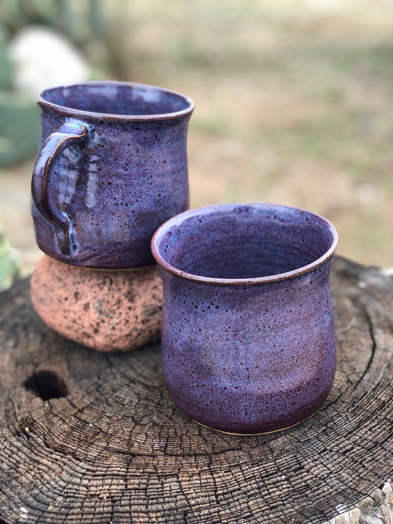 16-20oz. Purple mug cup with handle image 6