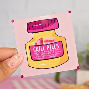 Chill Pills Prescription, TBR Cart Magnet, Book Lover Gift, Bookish Gift, Book Merch, Gift for readers, Bookish Magnet
