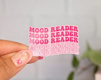 Mood Reader, Kindle Sticker, Vinyl Sticker, Book Lover Gift, Bookish Gift, Book Merch, Gift for readers, Bookish Sticker