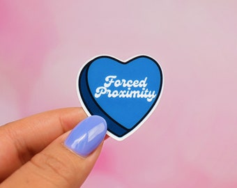Forced Proximity, Book Trope, Candy Heart, Vinyl Sticker, Kindle Sticker, Book Lover Gift, Bookish Gift, Book Merch, Gift for readers