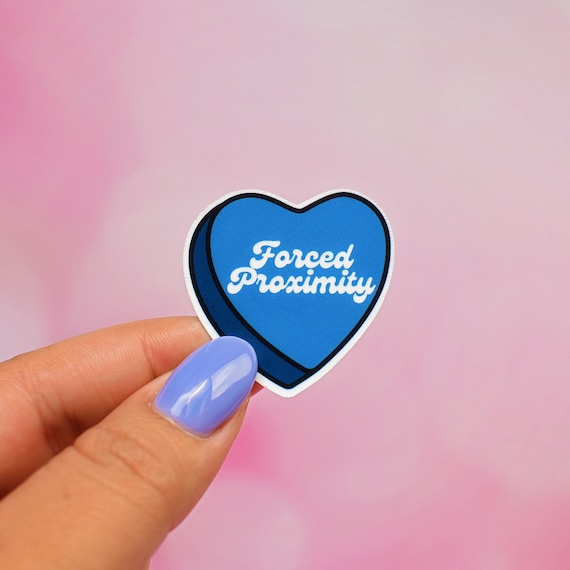 Forced Proximity, Book Trope, Candy Heart, Vinyl Sticker, Kindle Sticker, Book Lover Gift, Bookish Gift, Book Merch, Gift for readers