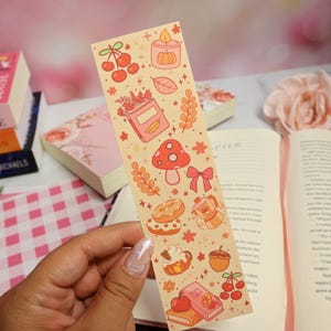 Cute Fall Bookmark, Book Lover Gift, Fall Reading, Bookish Gift, Book Merch, Gift for readers, Book Accessory, Cozy Bookmark