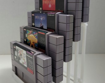 SNES Super Nintendo Game Stand 5 Cartridge