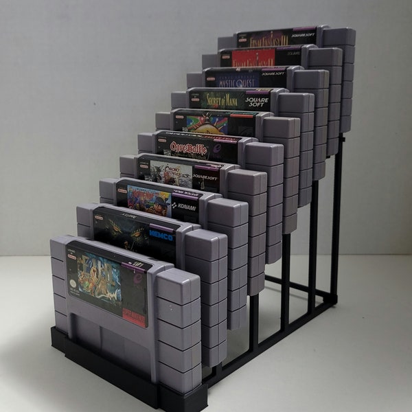 SNES Super Nintendo Game Stand 10 Cartridge