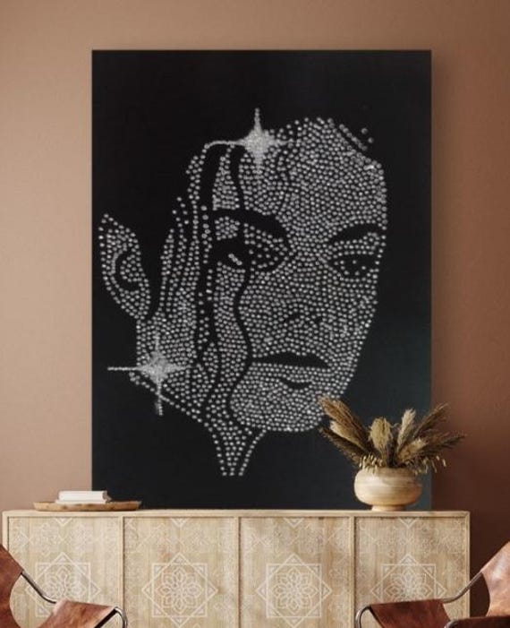 Michael Jackson Sparkle Diamond, Glitzy Crystals Wall Art