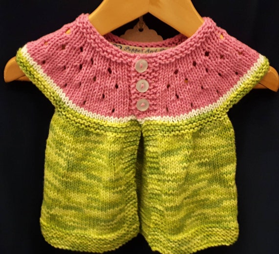 watermelon baby cardigan