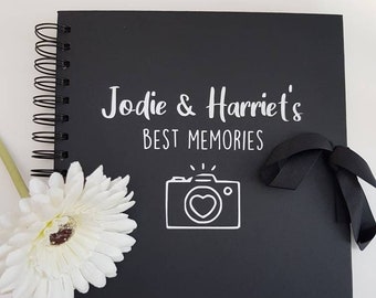 Personalised Best Memories Scrapbook Photo Album for Couples Friends 8x8 with optional gift box