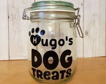Dog treat jar | Etsy