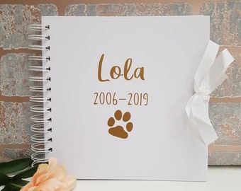 Personalised Scrapbook Photo Album Dog Memorial