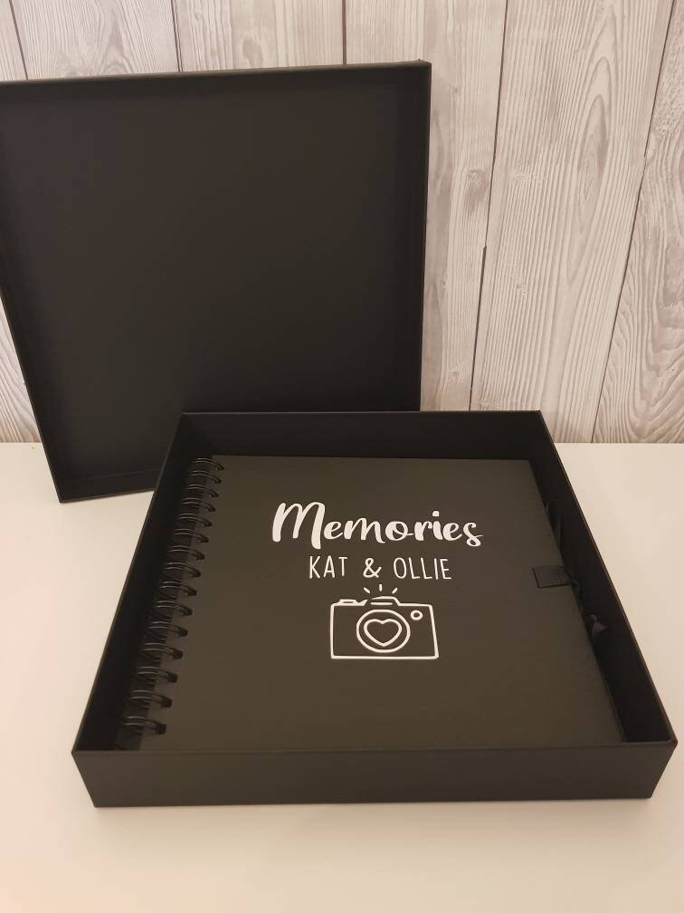 Personalised Scrapbook Photo Album for Couples Friends 8x8 With Optional  Gift Box 