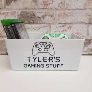 Personalised Gaming Storage Box for girls or boys Gamers Box Gaming Stuff Choice of controller image 9