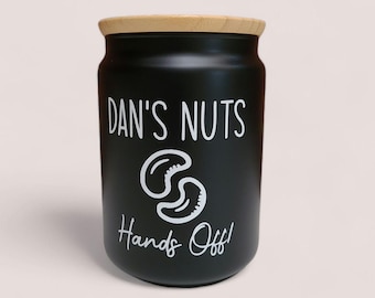 Personalised Black Nuts Jar | Cashew Nuts | Mixed Nuts 1.1 l