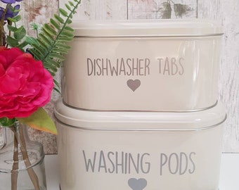 Dishwasher and Washing Pod Tins