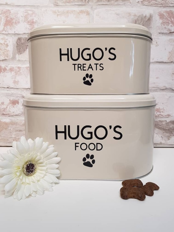 Personalised Dog Food Treat Tins Etsy