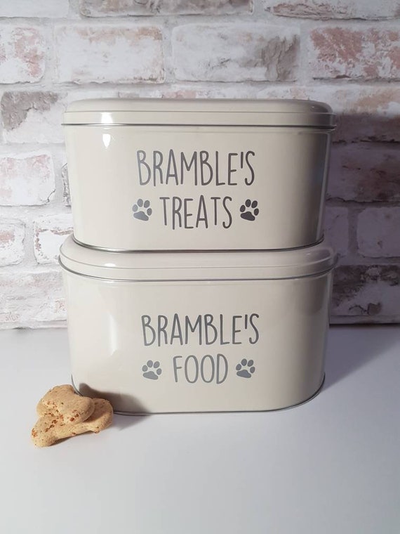 Personalised Dog Food Treat Tins Etsy