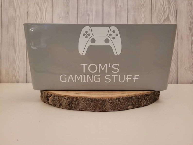 Personalised Gaming Storage Box for girls or boys Gamers Box Gaming Stuff Choice of controller image 7