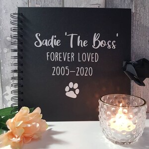 Personalised Scrapbook Photo Album Dog Memorial 8x8 image 3