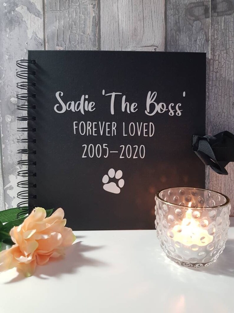 Personalised Scrapbook Photo Album Dog Memorial 8x8 image 3