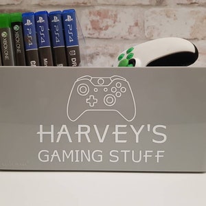 Personalised Gaming Storage Box for girls or boys Gamers Box Gaming Stuff Choice of controller image 6