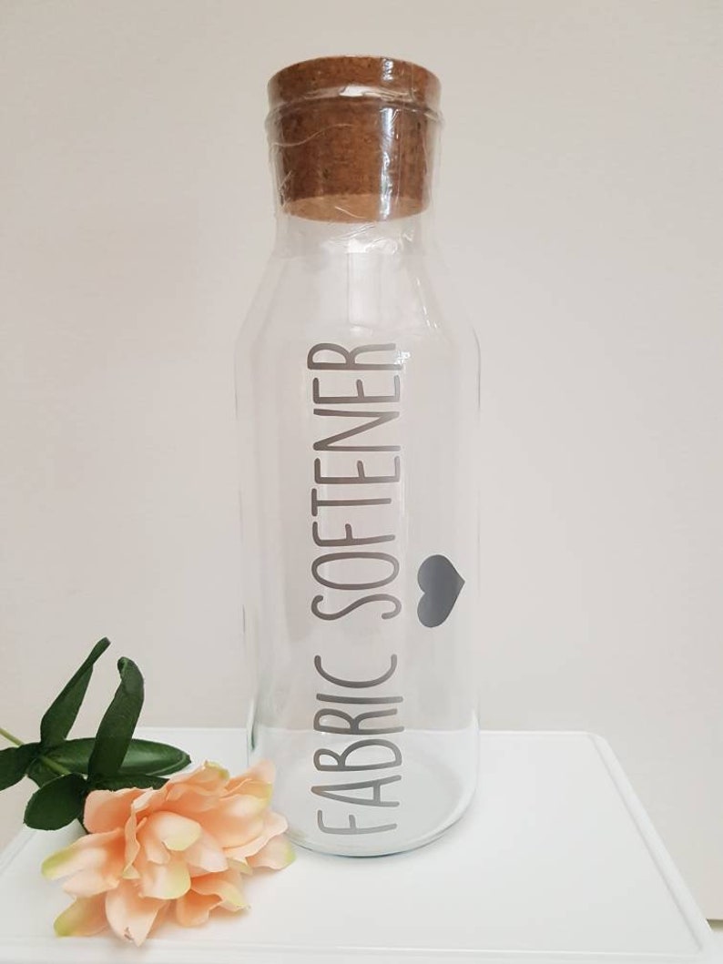 Fabric Softener Bottle with Cork Lid Etsy