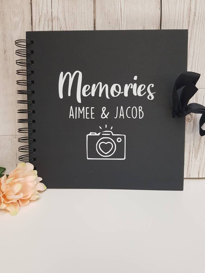 Personalised Scrapbook Photo Album for Couples Friends 8x8 with optional gift box 