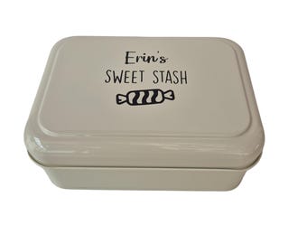 Personalised Sweet Tin | Sweet Stash with easy glide lid